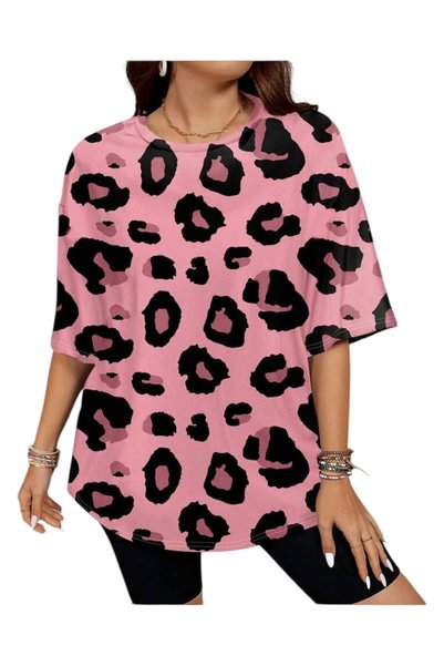 OEM Γυναικείο oversized μπλουζάκι, με στάμπα, μέγεθος 6 XL