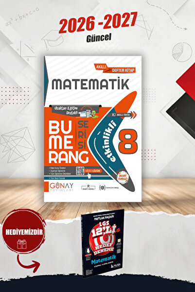 Günay Yayınları 2026-2027 8. Sınıf LGS Matematik Bumerang Etkinlikli Güncel B...