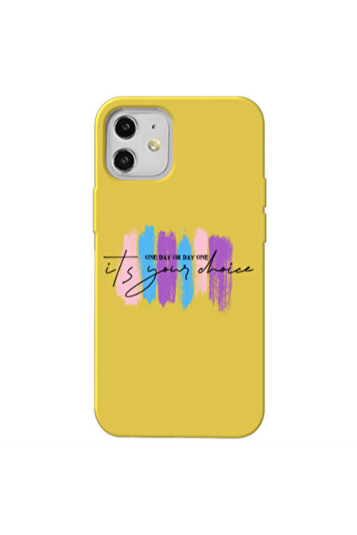 Other Apple iPhone 12 One Day Or Day One Yellow Colored Silicone TPU Θήκη