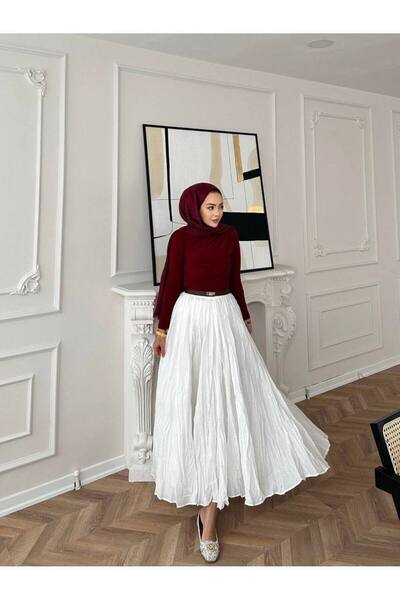 ENT COLLECTİON kırışık astarlı etek