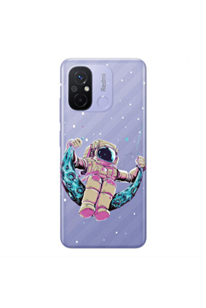 Other Xiaomi Redmi 12C Astronaut swinging on the moon Transparent Silicone TP...