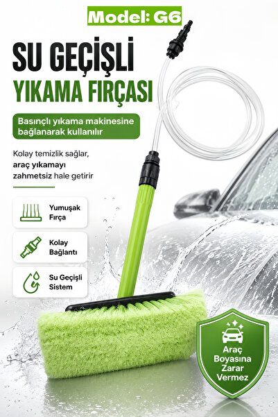 okaoda 30 cm kısa saplı beşgen yüksek kaliteli yumuşak kıllı fırça (araba boy...