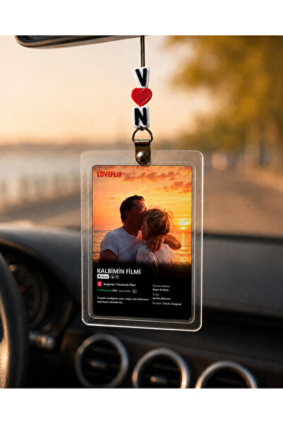 VRDCHLOE Kişiye Özel Fotoğraflı Loveflix Araba Hediyesi Araba Süsü Dikiz Ayna...