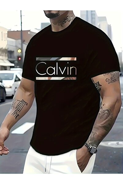 86033 Men's Summer Casual T-Shirt Round Neck Sports Short Sleeve Printed Slim...