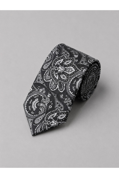 Bisse Black Silk Tie