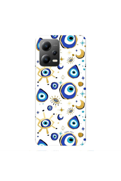 Other Xiaomi Poco X5 Gold evil eye beads Transparent Silicone TPU Θήκη