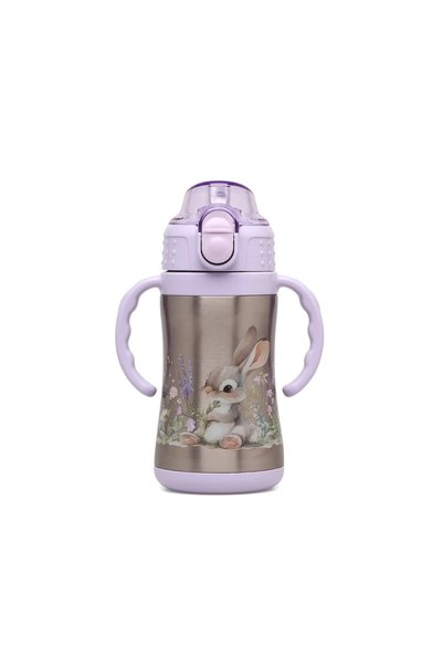 Kiokids Θερμός με λαβές Λεβαντί Κουνελάκι 280ml.6+M
