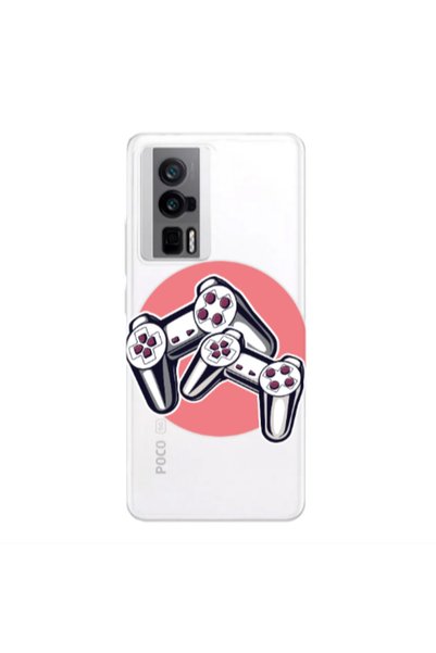 Other Xiaomi Poco F5 Pro Retro Joysticks Transparent Silicone TPU Θήκη