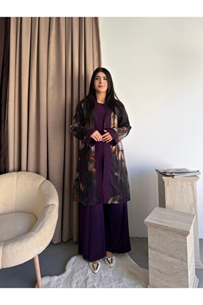 Miss Rosemoon Yeni Sezon Tesettür 3’lü Takım – Taş ve İnci detaylı, Tunik ve ...