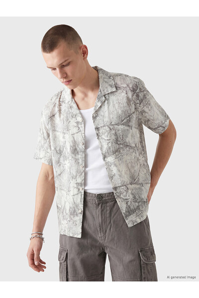 LC Waikiki Nevavm Farkıyla Relax Fit Patterned Men's Shirt