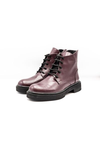 MANUFACTURER Cizme de damă, din piele, NIK801BORDO