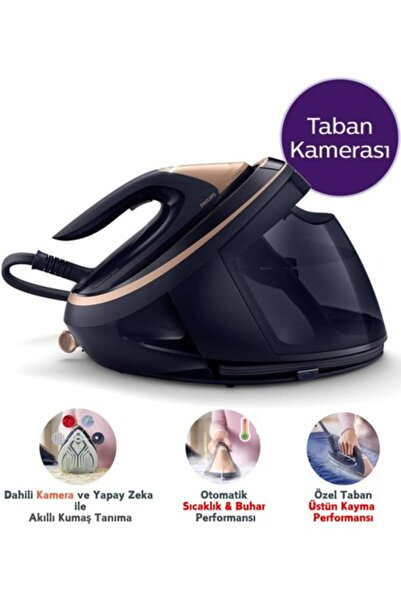 Philips Kumaş Tanıma Özellikli 9000 Serisi Taban Kameralı Buhar Kazanlı Ütü, ...
