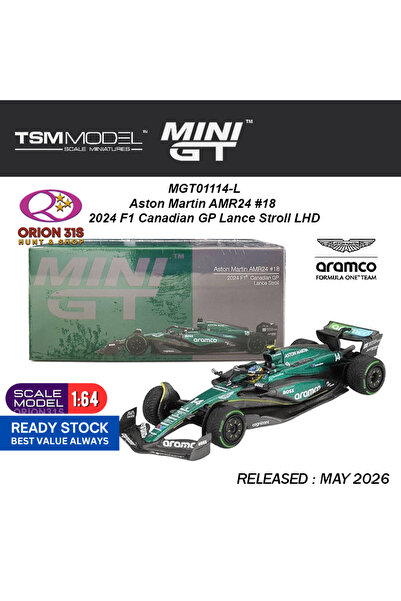 mini gt Aston Martin AMR24 #18 2024 F1 Canadian GP Lance Stroll (No.1114) 1:6...