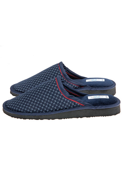 Amaryllis Slippers Ανδρική παντόφλα υφασμάτινη-βελούδινη μπλε με αστέρι, ελλη...