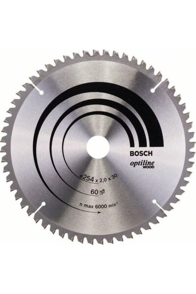Bosch Optiline Serisi Ahşap İçin Daire Testere Bıçağı 254 x 30 x 2,0 mm 60 Di...