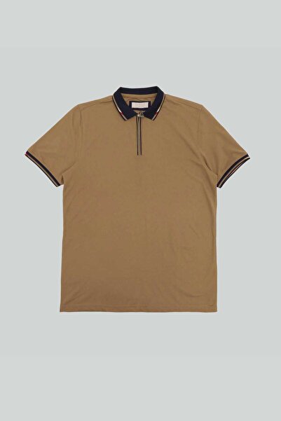 THEWILDWALKING Men's Pique Half Zip Polo Neck T-Shirt