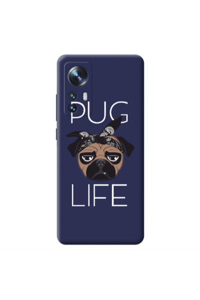 Other Xiaomi Mi 12 Pug Life Dark blue Colored Silicone TPU Θήκη