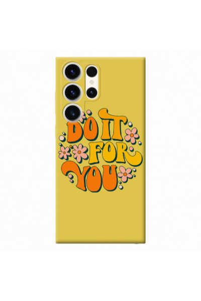 Other Samsung S23 Ultra Do it For You Yellow Colored Silicone TPU Θήκη