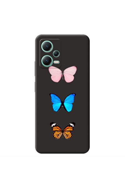 Other Xiaomi Redmi Note 12 Pro 5G Triple Butterfly Black Colored Silicone TPU...