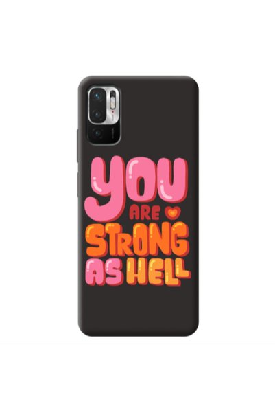 Other Xiaomi Redmi Note 10 Pro 5G You are Love Strong Black Colored Silicone ...