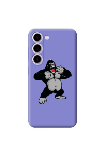 Other Samsung S23 Plus Angry Gorilla2 Purple Colored Silicone TPU Θήκη