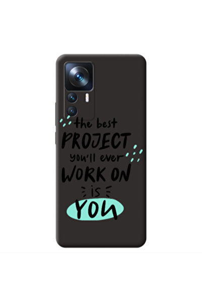 Other Xiaomi Mi 12T The Best Project Black Colored Silicone TPU Θήκη