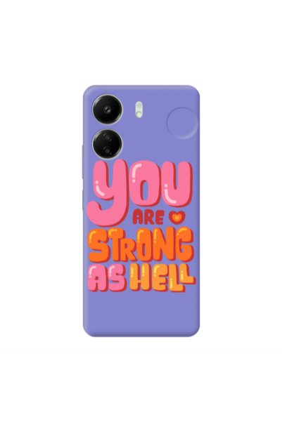 Other Xiaomi Redmi 13C You are Love Strong Purple Colored Silicone TPU Θήκη