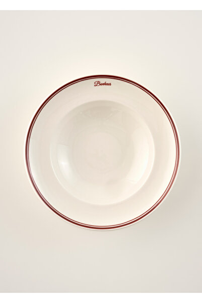 Bella Maison Bonheur Porselen Makarna Tabağı Bordo (28 cm)