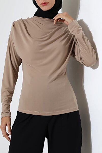Sabr Women's Sandy Degaje Collar Long Sleeve Blouse