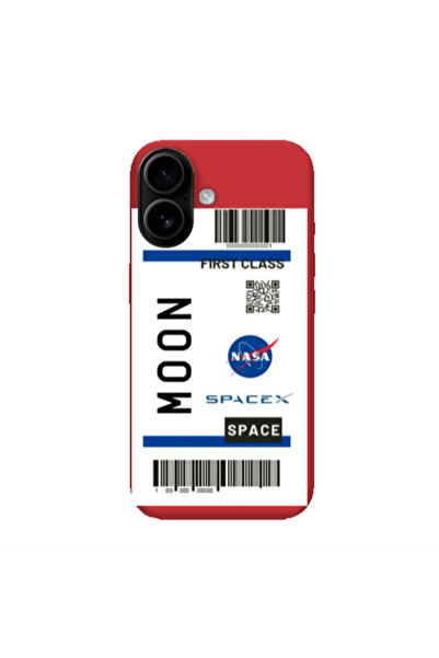 Other Apple Iphone 16 plus Moon spacex Red Colored Silicone TPU Θήκη