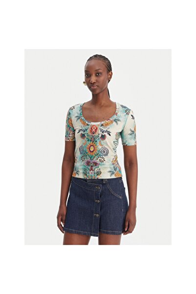 Just Cavalli Γυναικείο T-Shirt 80PAHE02 CJ112 Πολύχρωμο