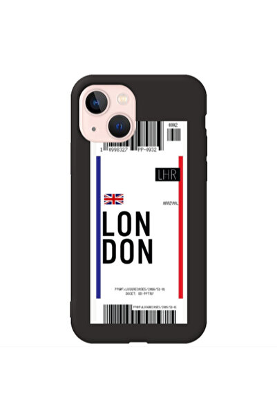 Other Apple iPhone 13 London Arrival Black Colored Silicone TPU Θήκη