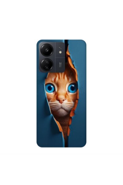 Other Xiaomi Redmi 13C Cat Blue Eyes Transparent Silicone TPU Θήκη