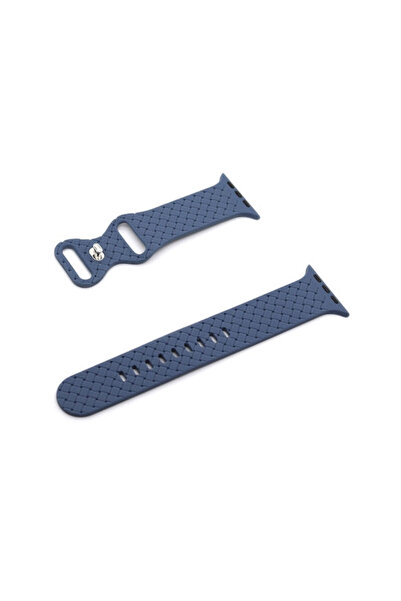 OEM Λουράκι Σιλικόνης με Υφή Πλέξης Μωβ (για Apple Watch 38/40/41/42mm)