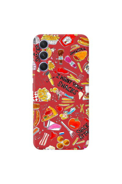 Other Samsung A35 Snack attack Red Colored Silicone TPU Θήκη