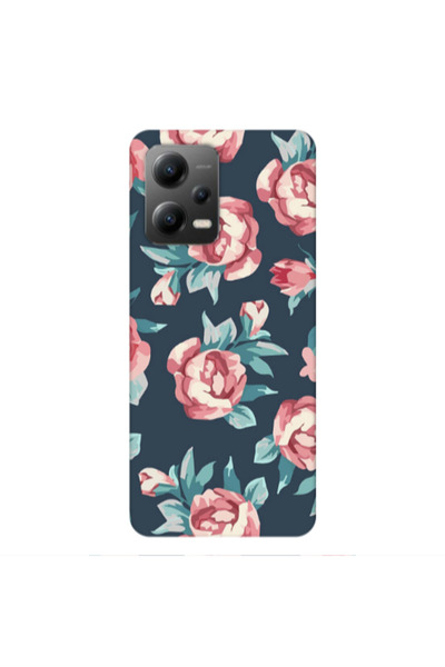 Other Xiaomi Poco X5 Purple roses Transparent Silicone TPU Θήκη