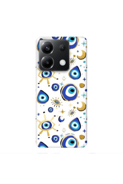 Other Xiaomi Poco X6 5G Gold evil eye beads Transparent Silicone TPU Θήκη