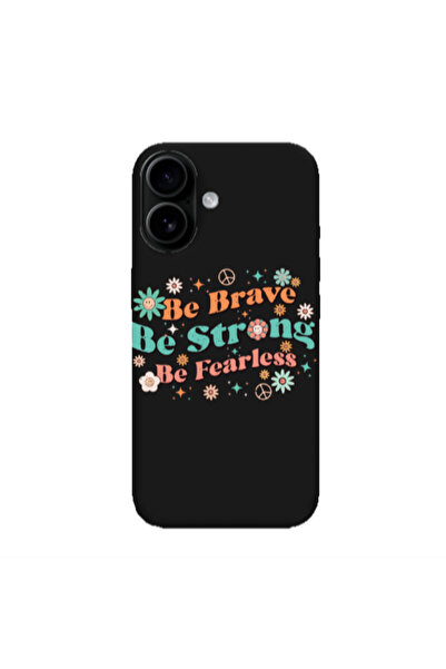Other Apple Iphone 16 plus Be Brave Black Colored Silicone TPU Θήκη