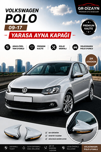 GR-Dizayn VOLKSWAGEN POLO 2009-2017 ARACA ÖZEL BOYALI YARASA AYNA KAPAĞI A+ (...