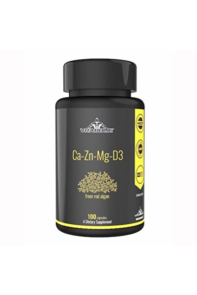 Vitabolic Complex Mineral, Ca-Zn-Mg-D3 Vitabolic, 100 capsule, formulă cu alg...