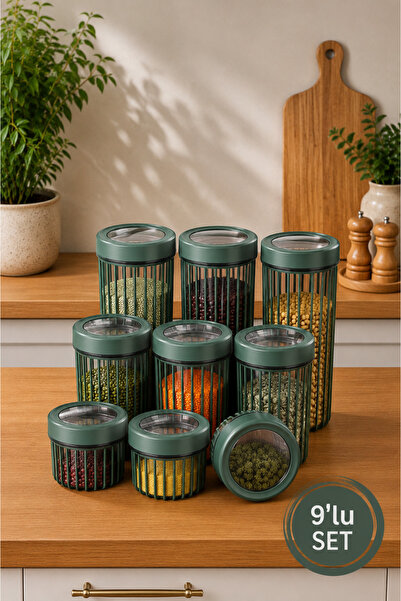 Stile Cucina 9-Piece Linea Round Storage Container Set 3X(0.50 Liter, 1.1 Lit...