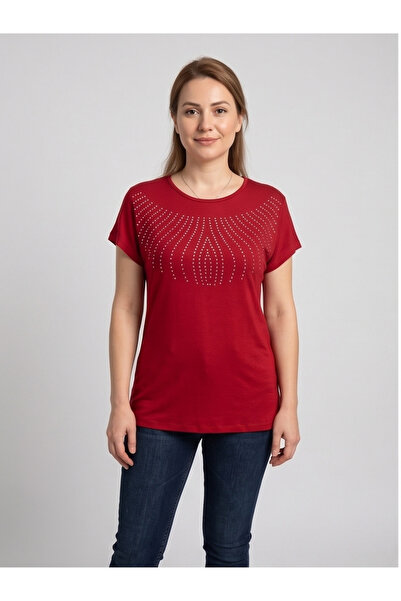 gökçesu Women's Viscose T-Shirt – Soft Textured Comfortable Fit