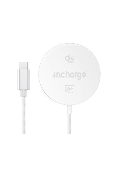 3MK Ασύρματος φορτιστής Qi2 25W Λευκός (Incharge Align για Android)