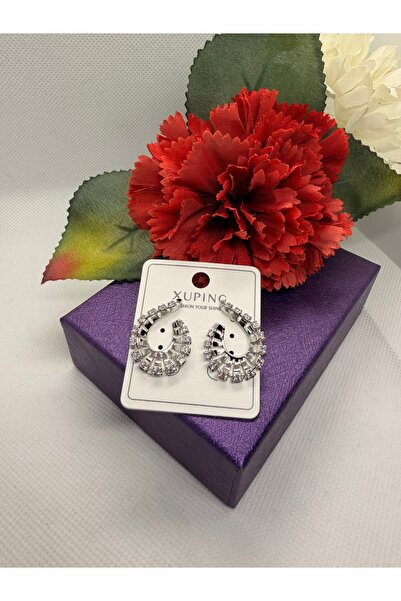 XUPING JEWELRY Zircon Stone Rotating Drop Model Steel Earrings