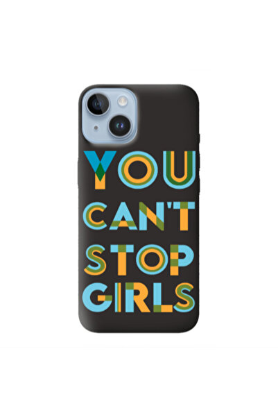 Other Apple iPhone 14 You Cant Stop Girls Black Colored Silicone TPU Θήκη