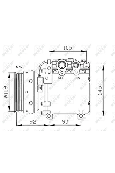 NRF Compresor Aer Conditionat Clima MITSUBISHI CARISMA/COLT 5/LANCER 4/LANCER 6