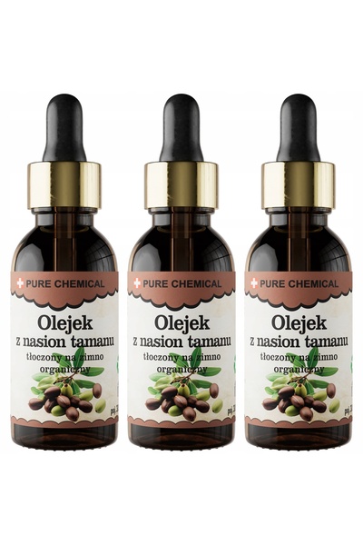 CHOSA Ulei De Tamanu, 3x 30ml, Pentru Cicatrici, Pentru Acnee, Nerafinat Pres...