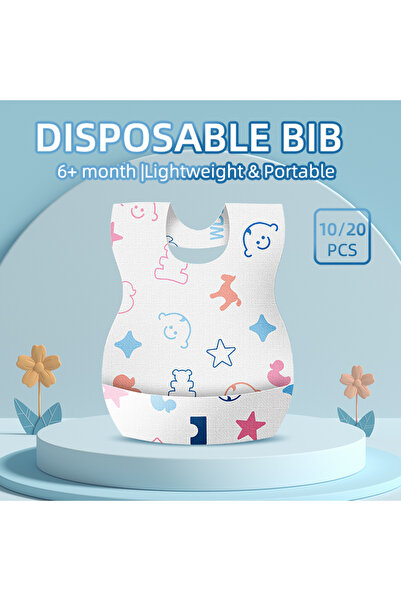 Choice1 20 PCS WHITE Available in packs of 10 or 20 disposable bibs, ideal fo...