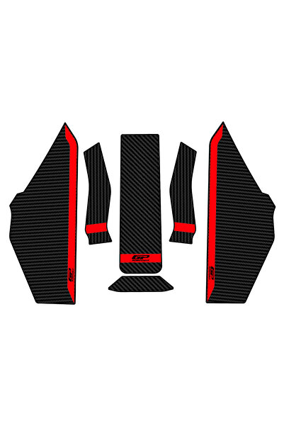 GP KOMPOZİT Honda NC 750 X 2025-2026 Uyumlu Yeni Seri Tank Pad Karbon-Kırmızı