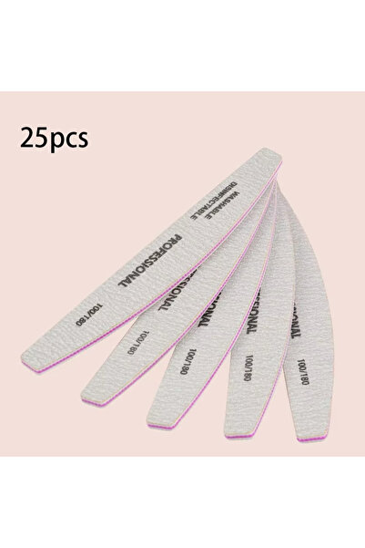 Choice1 25pcs 100 180 Grit 25/50PCS Professional Nail Files 100 180 EVA Half ...